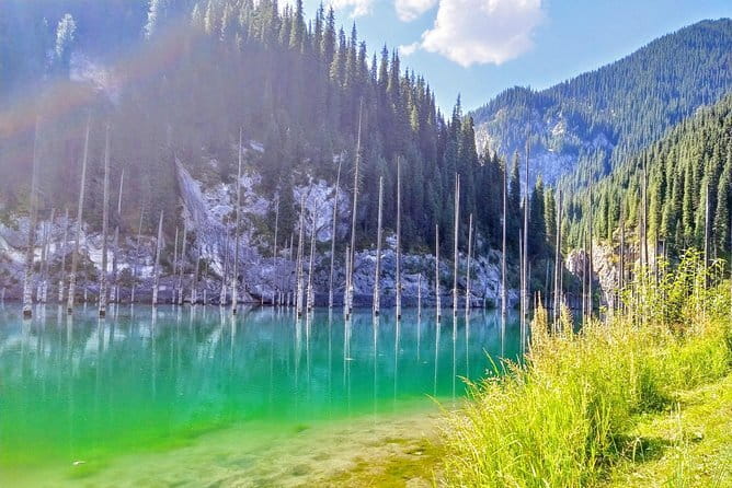1 Day Private Tour to Charyn Canyon, Kolsay and Kaiyndy - Stop 2: Kaindy Lake and the Sunken Forest Story