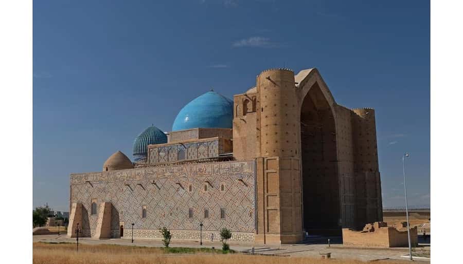 Turkestan Gloriously Isolated - Day Tour from Tashkent - Entering the Yassawi Complex: where the main wow happens