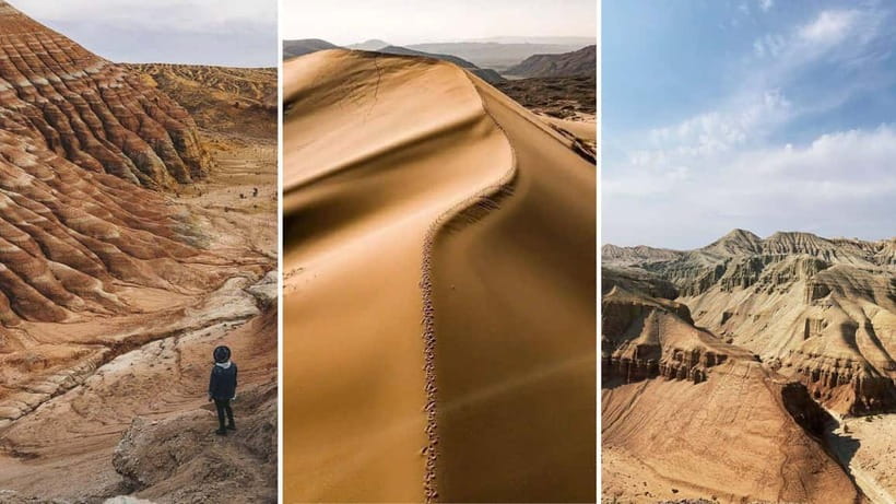Two Day Tour to Altyn Emel: Singing Dune and Aktau Mountain - Katutau’s volcanic curves, where stone looks frozen mid-motion